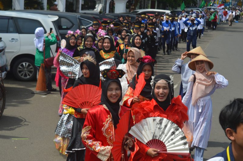Karnaval Budaya Tradisi Masjid Agung Al-Ittihad di Kawasan Kota Lama Tangerang. (foto Supriyadi)
