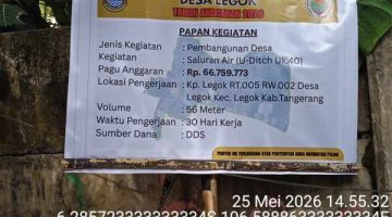 Proyek U-Ditch DDS di Desa Legok Diduga Abaikan Standar Teknis dan K3