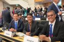 Dewa Sukma (kanan), Akademisi dari Universitas Pamulang Kampus Serang saat mengikuti ILC di Jenewa Swiss.