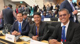 Dewa Sukma (kanan), Akademisi dari Universitas Pamulang Kampus Serang saat mengikuti ILC di Jenewa Swiss.