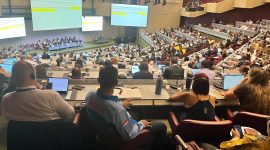 Suasana kegiatan International Labour Confederation pada hari kedua di Jenewa Swiss.