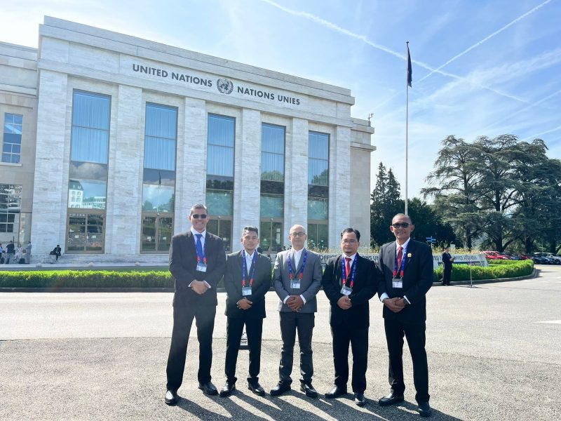 Dewa Sukma (Kiri) bersama Tim Delegasi Banten saat menghadiri sidang ILO di Jenewa Swiss.